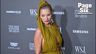 Kate Moss slurs her words stumbles over speech at WSJ Magazine Innovator Awards  Page Six [upl. by Kermit]