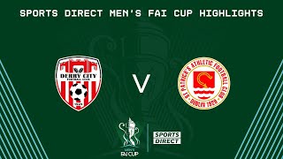 Sports Direct Mens FAI Cup Second Round  Derry City 30 St Patricks Athletic  Highlights [upl. by Frayne]