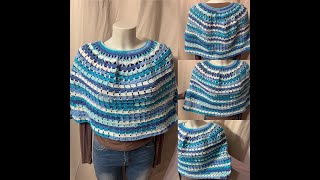 Tuto cape poncho au crochet AlextitiaTutoCrochet [upl. by Leviralc721]