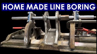 JCB TM320 headstock repair Part 2 Home made line boring [upl. by Dredi]