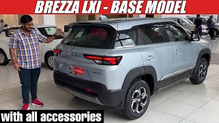 Brezza Base Model 2023  Walkaround with On Road Price Accessories [upl. by Otsugua]