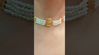 ❤❤ Beautiful Light Weight Gold Pearl Choker For Wedding Gift [upl. by Nelyt]