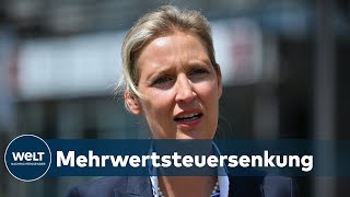 MEHRWERTSTEUERSENKUNG Alice Weidel  quotMan hat damit ein Bürokratiemonster geschaffen“ [upl. by Aramoix]