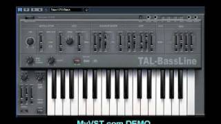 MyVST Demo TALBassLine [upl. by Ahsieym]