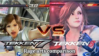 Tekken 7 Vs Tekken 8 Rage Arts [upl. by Niwroc389]