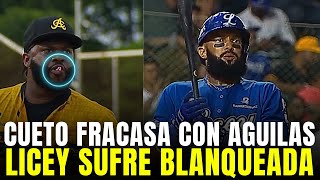 EL POBRE DEBUT DE JHONNY CUETO CON AGUILAS💥 LICEY SUFRE Y ES BLANQUEADO [upl. by Aseram159]