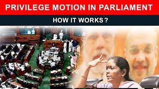 What is Privilege Motion How does it work in Parliament Indian Polity amp Constitution [upl. by Norrie106]