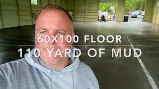 110 YARD POLE BARN FLOOR [upl. by Aufa]