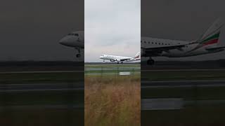 Embraer E175 Bulgaria air landing at belgrade airport [upl. by Nahpos]