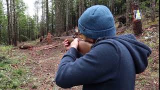 Josh shooting the Winchester Cooey Model 600 22 Cal [upl. by Haeluj]