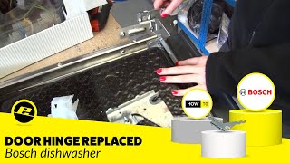 How to Replace a Dishwasher Door Hinge on a Bosch Dishwasher [upl. by Adnarim861]