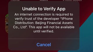 Unable To Verify App On iPhone [upl. by Dorothee743]