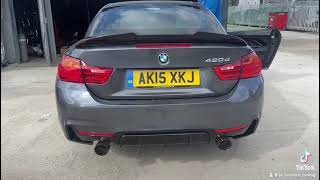 F32 4 series 420d in for dual exhaust conversion  JA CUSTOM TUNING [upl. by Retsbew]