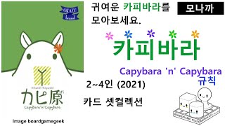 Capybara n Capybara2021 boardgame 카피바라2021 Setcollection 셋컬렉션 card game 카드게임 24인 [upl. by Eniamret602]