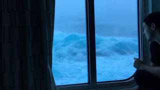 Anthem Of The Seas Vs Huge Waves And 120 MPH Winds Viewed From My Room On The Third Deck NO MUSIC [upl. by Anerual]