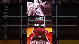 junko enoshima vs guest666 ObliviousHD [upl. by Malone662]