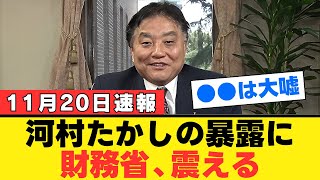 【河村たかし】財務省の嘘を徹底暴露！財務省が隠す絶望的な真実とは【解説・見解】 [upl. by Edac]