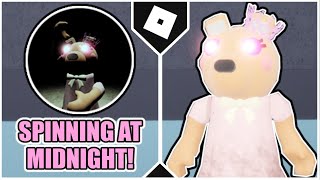 How to get the quotSPINNING AT MIDNIGHTquot BADGE  KASEY MORPHS in ACCURATE PIGGY ROLEPLAY ROBLOX [upl. by Ahsinyt]