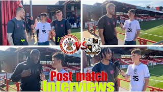 Accrington Stanley vs Port Vale post match interviews  Ripley Paton Stockley Moore amp Hackford [upl. by Elma]