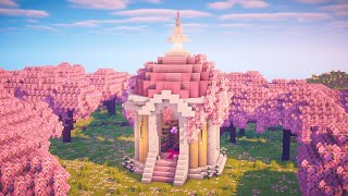 Minecraft  How to Build a Cherry Blossom Gazebo Enchanting Room [upl. by Nnawtna]