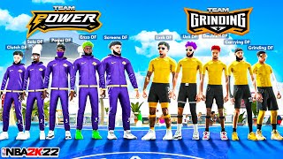 FIRST EVER DF 5v5 Team Draft TEAM POWER vs TEAM GRINDING on NEW 5v5 COURT in NBA 2K22 [upl. by Yttik]