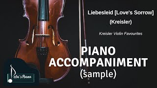 Liebesleid Loves Sorrow Kreisler  Piano Accompaniment sample [upl. by Inesita325]