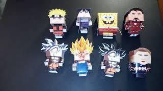 Como hacer cubeecraft papercraft de diferentes personajes dragón ball narutosuperheroes y mas [upl. by Lenoj573]