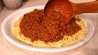 MY HOMEMADE SPAGHETTI MEAT SAUCE RECIPE  SO TASTY [upl. by Zachar276]