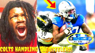 COLTS VS STEELERS REACTION 2023 INDIANAPOLIS COLTS VS PITTSBURGH STEELERS HIGHLIGHTS REACTION 2023 [upl. by Attenoj]