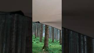 listen to that rainfall on the tarp wildcampingscotland hammock shorts rainfall [upl. by Aitnohs]