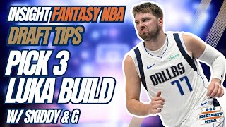 NBA Fantasy Basketball  Mock Draft From Pick 3  Luka Build [upl. by Atinyl]