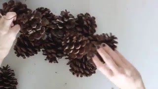 DIY Practically Free Pinecone Wreath [upl. by Oiralih]