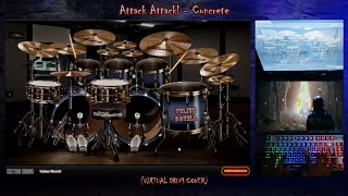 Attack Attack  Concrete Virtual Drumming Cover by Yulius Rovell [upl. by Doralynne]