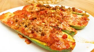 Gefüllte Zucchini mit Hackfleisch und Paprika [upl. by Purdum]