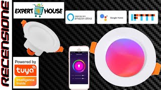 Faretto da incasso RGB WiFi  RECENSIONE Tuya Smart WiFi RGBCW Candle light LED Bulb [upl. by Novehc]