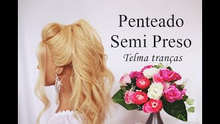 como fazer penteado de noiva ponytail semi preso [upl. by Gunning]