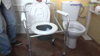 Silla WC 4 en 1 Plegable con ruedas 2171 Ortopediaencasacom [upl. by Airamana607]