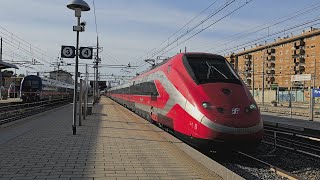 4K60 ETR50027 quotFrecciarossaquot LIVREA NUOVA N°9508 IN TRANSITO A FIRENZE RIFREDI [upl. by Lledo]