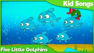 FIVE LITTLE DOLPHINS Song for Kids 🐬 Learning Numbers for Children 2019 [upl. by Calabrese986]