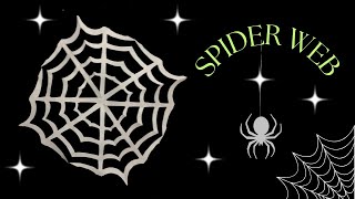 How To Make A Paper Spider Web Step By Step  DIY Spider Web Paper Craft Easy  Halloween Theme [upl. by Dier]