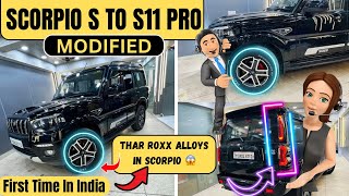 😱First Time in India👉 Scorpio Classic S में Thar Roxx के Alloys लगा दिए✅ Scorpio Classic s to S11 [upl. by Irap]