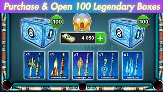 Opening 100 Legendary Cues While Having All Legendary Cues Already in 8 Ball Pool [upl. by Isleen16]