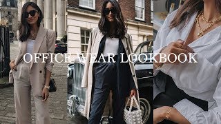 WORKWEAR BASICS AND OUTFIT IDEAS  LOOKBOOK [upl. by Yulma]