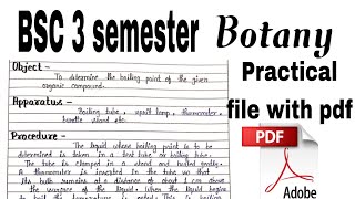 BSC 3 Semester Botany Practical file with pdf download [upl. by Butterworth]