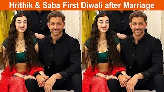 Hrithik Roshan and Wife Saba Azad First Diwali after Marriage [upl. by Reckford]