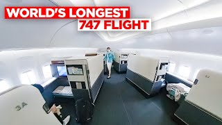 Korean Air B7478 First Class  Worlds Longest 747 Flight [upl. by Surazal862]