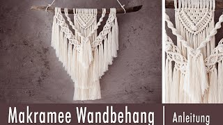 Makramee Wandbehang  DIY  Tutorial  Boho Dekoration  Schritt für Schritt Anleitung [upl. by Mad]