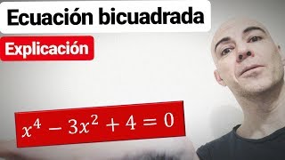 Ecuaciones bicuadradas completas Cambio de variable Explicación Interpretación de las soluciones [upl. by Iveel]