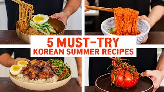 5 MustTry Easy Korean Summer Recipes – Refreshing Flavorful and Delicious [upl. by Sualokcin]