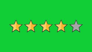 15 Stars Rating Animation in 4K  Green Screen Free Download [upl. by Mellar530]